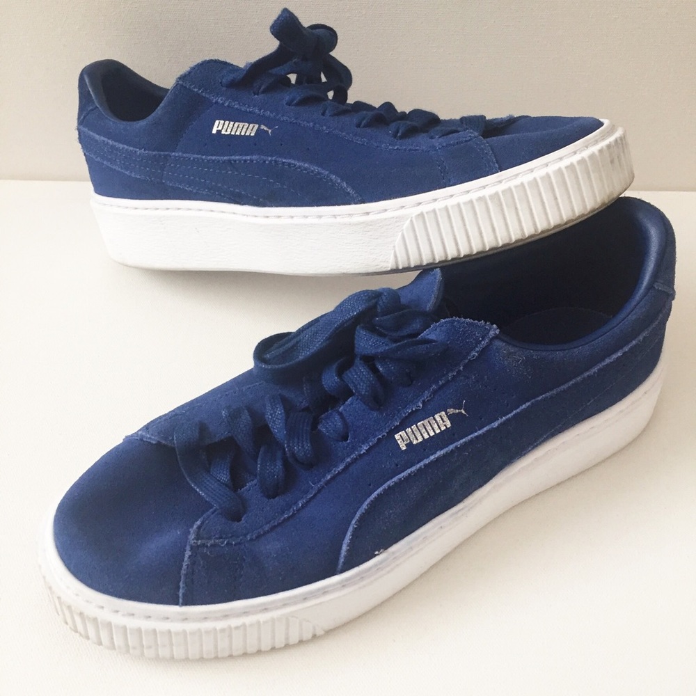 Blue Suede Puma Sneakers